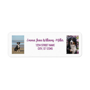 Personaliseer foto's met moderne retouradressticke etiket
