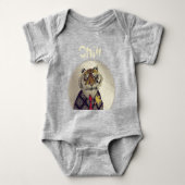 Personaliseer Fun Chill Tiger Romper (Voorkant)