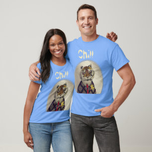 Personaliseer Fun Chill Tiger T-Shirt