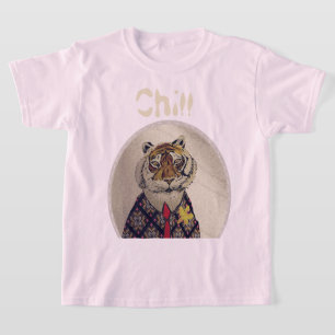 Personaliseer Fun Chill Tiger T-shirt