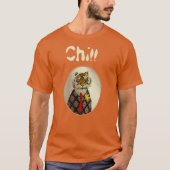 Personaliseer Fun Chill Tiger T-Shirt (Voorkant)