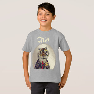 Personaliseer Fun Chill Tiger T-Shirt