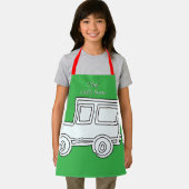 Personaliseer Funny Car Kinder Green Craft Schort (Insitu)