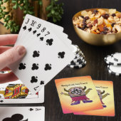 Personaliseer gelukkig klein monster pokerkaarten (Insitu)