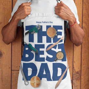 Personaliseer Gelukkige Vaderdag De Beste Papa Schort