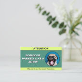 Personaliseer geparkeerd als een jerry, grappige p contactkaartje (Staand voorkant)