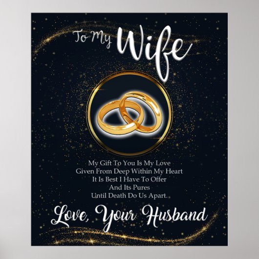 Personaliseer Gift voor vrouw van Husband liefdadi Poster (Voorkant)