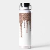 Personaliseer Glitter Drip Waterfles (Achterkant)