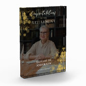 Personaliseer Gold Confetti Retirement Photo Block Fotoblokken (Links)