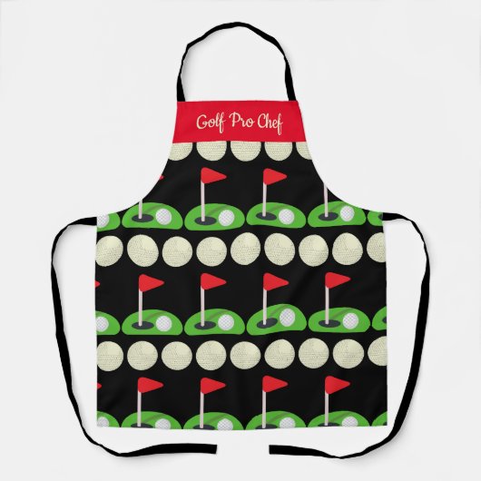 Personaliseer Golf Pro Chef All-Over Print Schort (Voorkant)