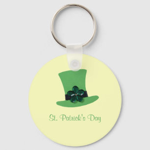 Personaliseer Groen pet voor St. Patrick's day Sleutelhanger