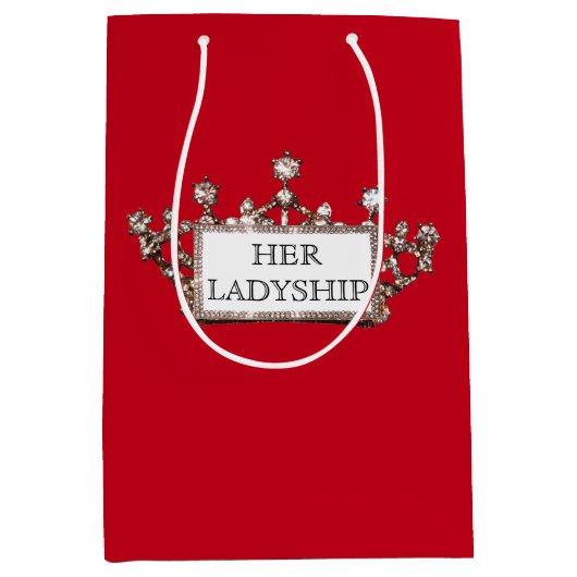 Personaliseer "HAAR Ladyship"-cadeautas Medium Cadeauzakje (Voorkant)