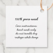 Personaliseer 'Handmade By' Yarn Sheep Gift Label (Achterkant)