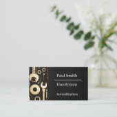 Personaliseer. Handyman/Mechaniek. Visitekaartje (Staand voorkant)
