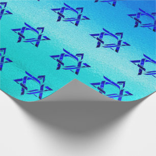 Personaliseer HANUKKA HEBREEUWSE STERREN Inpakpapi Cadeaupapier