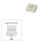 Personaliseer Happy Birthday Cake stempel (Gestempeld)