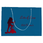 Personaliseer Happy Birthday Opa Large Cadeautasje (Achterkant)