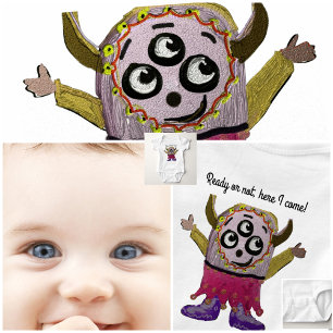 Personaliseer Happy Little Monster T-shirt