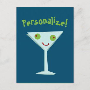 Personaliseer Happy Martini Briefkaart