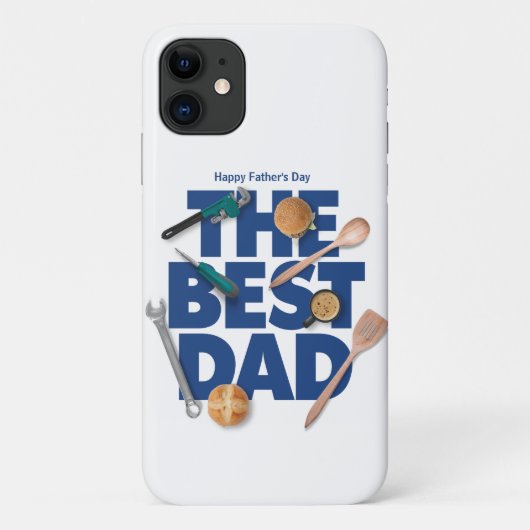 Personaliseer Happy Vaderdag | De beste vader Case-Mate iPhone Case (Achterkant)