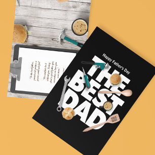 Personaliseer Happy Vaderdag   De beste vader-donk Briefkaart