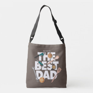 Personaliseer Happy Vaderdag   De beste vader-donk Crossbody Tas