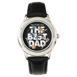 Personaliseer Happy Vaderdag   De beste vader-donk Horloge