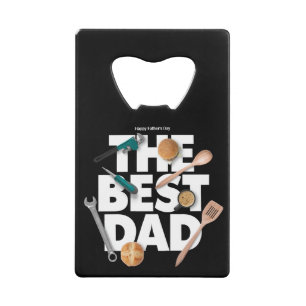 Personaliseer Happy Vaderdag   De beste vader-donk Kredietkaart Flessenopener