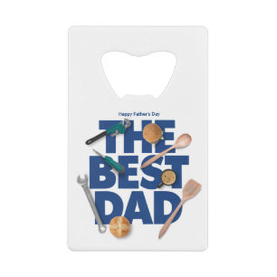 Personaliseer Happy Vaderdag De beste vader Kredietkaart Flessenopener