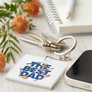 Personaliseer Happy Vaderdag De beste vader Sleutelhanger