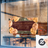 Personaliseer heropening kleinschalige onderneming raamsticker (Cafe Raam)