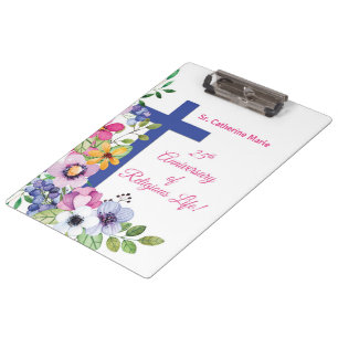 Personaliseer het 25e Jubileum Nun Religious Life Klembord