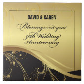 Personaliseer het 50e Jubileum Religieuze bruiloft Tegeltje (Voorkant)