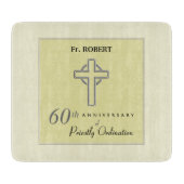 Personaliseer het 60ste Jubileum Priest in reliëfd Snijplank (Voorkant)