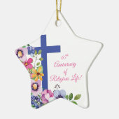 Personaliseer het 65e Jubileum Nun Religious Life Keramisch Ornament (Links)