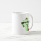 Personaliseer het! Aangepaste Mok Cactus met gedep (Voorkant rechts)
