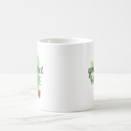 Personaliseer het! Aangepaste Mok Cactus met gedep (Center)
