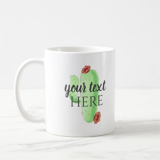 Personaliseer het! Aangepaste Mok Cactus met gedep (Links)
