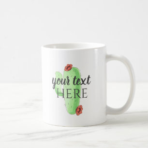 Personaliseer het! Aangepaste Mok Cactus met gedep