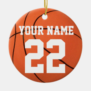 Personaliseer het, Basketball Keramisch Ornament