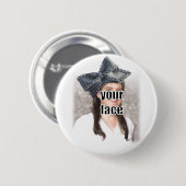 Personaliseer het Big Bow-Pet Ronde Button 5,7 Cm (Voorkant /achterkant)