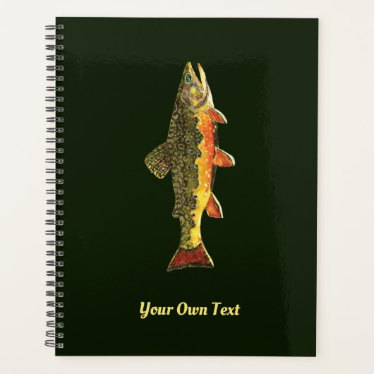 Personaliseer het! Brook Trout Fish Planner (Voorkant)