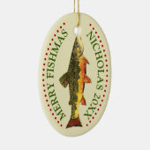 Personaliseer het! Brook Trout Vist Keramisch Ornament (Rechts)
