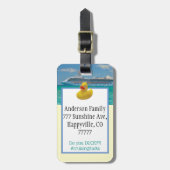 Personaliseer het cruisebagagelabel met eend bagagelabel (Voorkant verticaal)