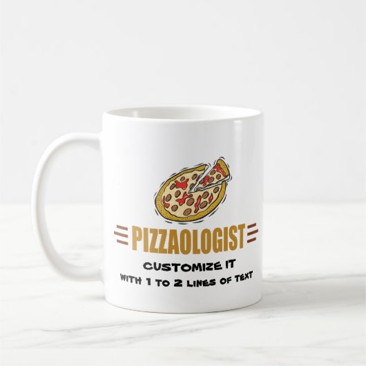 Personaliseer het! Funny Pizza Love Pizzaoloog Koffiemok (Links)