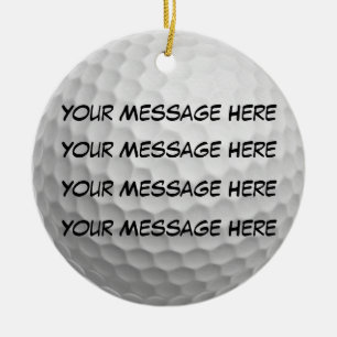 Personaliseer het, Golf Ball Keramisch Ornament