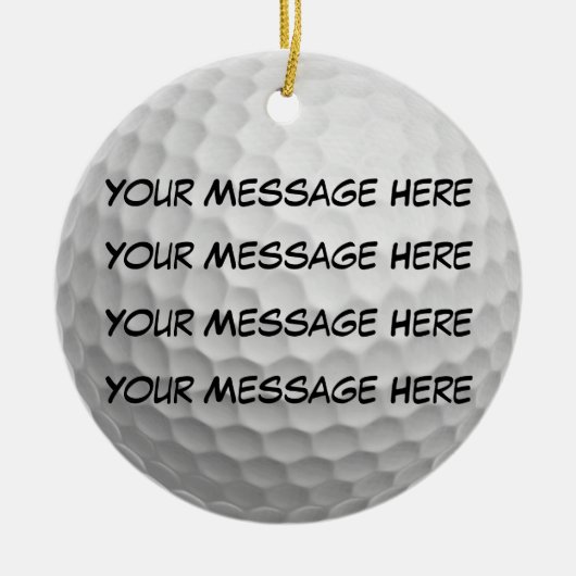 Personaliseer het, Golf Ball Keramisch Ornament (Voorkant)