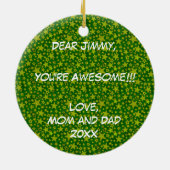 Personaliseer het, Hockey Goalie Keramisch Ornament (Achterkant)