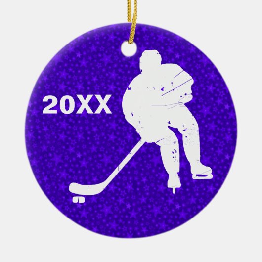 Personaliseer het, Hockey Keramisch Ornament (Voorkant)