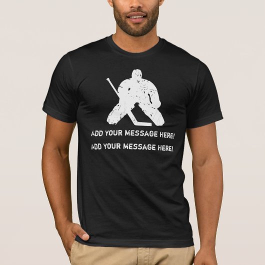 Personaliseer het, hockeykeeper t-shirt (Voorkant)